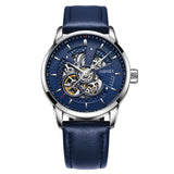 OUBAOER Original Men Watch Top Brand Luxury Automatic Mechanical Watch Leather Military Watches Clock Men Relojes Masculino