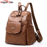 Vogue Star Women Backpack High Quality pu Leather Backpacks for Teenage Girls Female School Shoulder Bag Bagpack mochila LB877