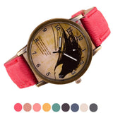 500pcs women men watches Retro Clock Wolf WristWatch Cowboy Leather Band Analog Quartz Watch luxury clock