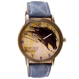 500pcs women men watches Retro Clock Wolf WristWatch Cowboy Leather Band Analog Quartz Watch luxury clock