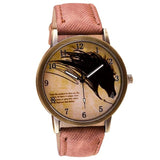 500pcs women men watches Retro Clock Wolf WristWatch Cowboy Leather Band Analog Quartz Watch luxury clock