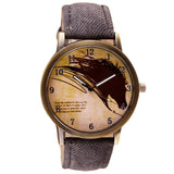 500pcs women men watches Retro Clock Wolf WristWatch Cowboy Leather Band Analog Quartz Watch luxury clock