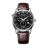 Reef Tiger Top Brand Luxury Watches Waterproof Automatic Mechanical Men Watches Brown Leather Strap Relogio Masculino