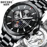 Automatic Mechanical Watch Date Functio Applied Index Luxury Dial Sapphire Crystal Coating Chronograph Erkek Kol Saati Otomatik