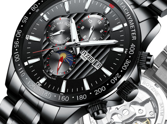 Automatic Mechanical Watch Date Functio Applied Index Luxury Dial Sapphire Crystal Coating Chronograph Erkek Kol Saati Otomatik