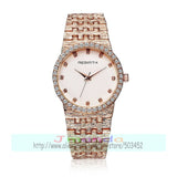 50pcs/lot RE105 luxury crystal women stainless steel watch high quality crystal quartz casual lady watch wholesale wristwatches