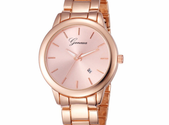 2018 Fashion Luxury brand watch Geneva Watch Crystal Stainless Steel Quartz-Watch Women Wrist Watches For Women 100pcs/lot