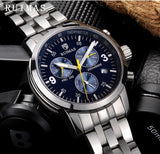Men Blue Luxury Classic Watches Mechanical Watch Military Top Brand Wristwatches RUIMAS Waterproof Male Clock Relogio Masculino