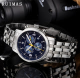 Men Blue Luxury Classic Watches Mechanical Watch Military Top Brand Wristwatches RUIMAS Waterproof Male Clock Relogio Masculino