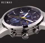 Men Blue Luxury Classic Watches Mechanical Watch Military Top Brand Wristwatches RUIMAS Waterproof Male Clock Relogio Masculino