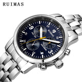 Men Blue Luxury Classic Watches Mechanical Watch Military Top Brand Wristwatches RUIMAS Waterproof Male Clock Relogio Masculino